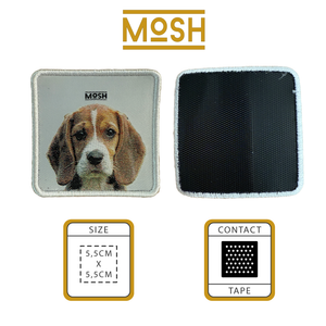 Parche cachorro Beagle Mosh: Alegría y Lealtad para tu Gorra Valentina