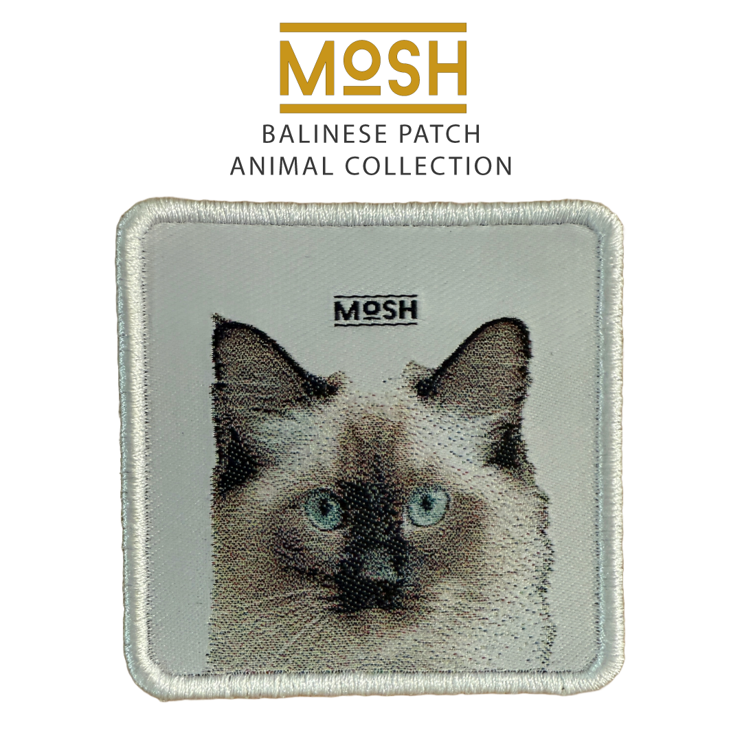 Parche Cachorro Gato Balinés Mosh: Elegancia y Comunicación