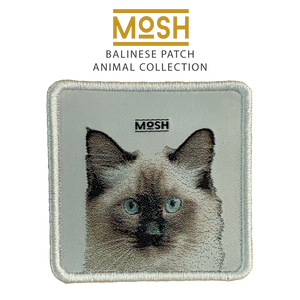 Parche Cachorro Gato Balinés Mosh: Elegancia y Comunicación