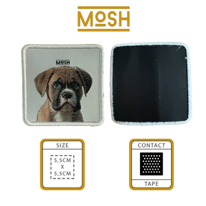 Parche cachorro Boxer Mosh: Fuerza y Coraje para tu Gorra Valentina