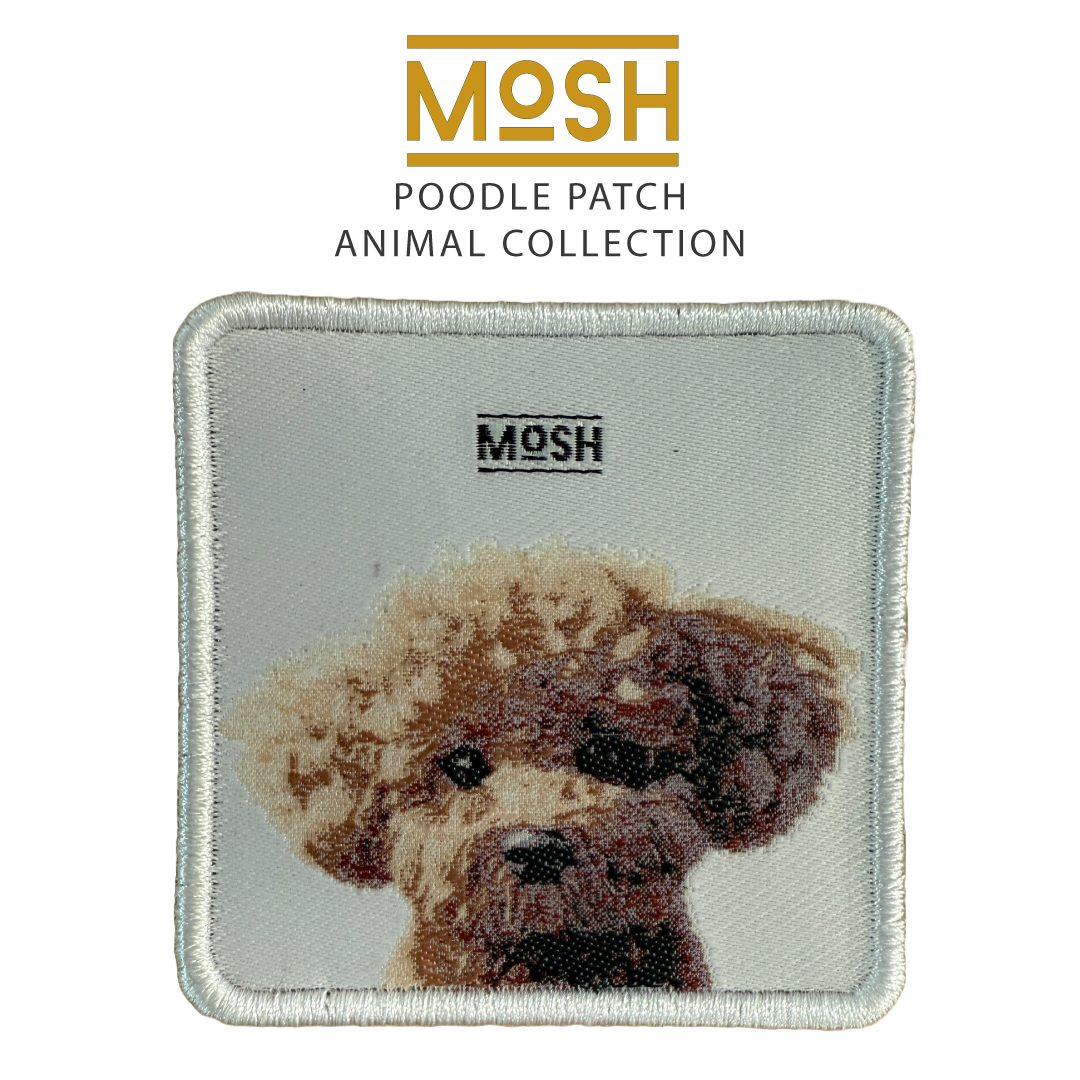 Parche Cachorro Caniche Mosh: Inteligencia y Alegría