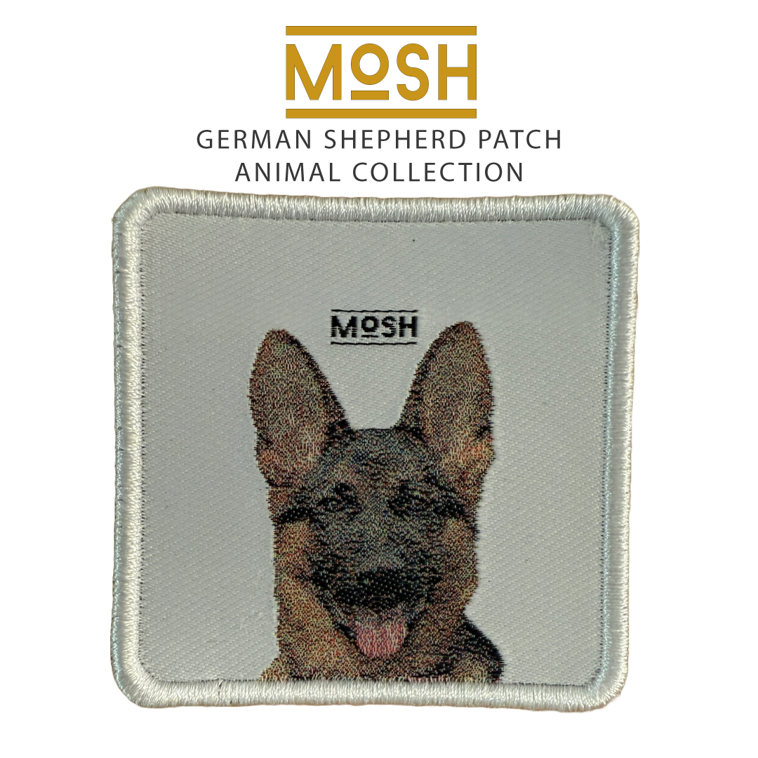 Parche Cachorro Pastor Alemán Mosh: Lealtad y Fortaleza