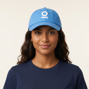Mosh Lola v2 blue 3D logo white embroidery 