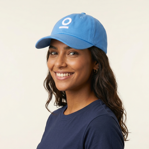 Mosh Lola v2 blue 3D logo white embroidery 