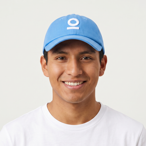 Mosh Lola v2 blue 3D logo white embroidery 