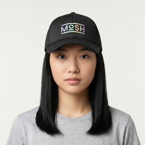 Mosh Lola black neoprene logo PU
