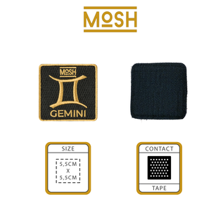 Parche Géminis Mosh: Comunicación y Versatilidad Vibrante