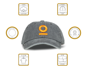 Mosh Lola gris logo brodat 3D taronja 