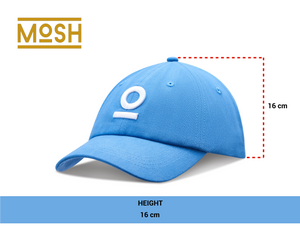 Mosh Lola v2 blue 3D logo white embroidery 