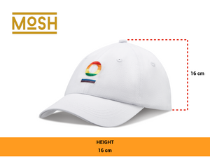 Mosh Lola white multicolor embroidered logo 