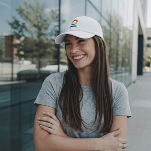 Mosh Lola white multicolor embroidered logo 