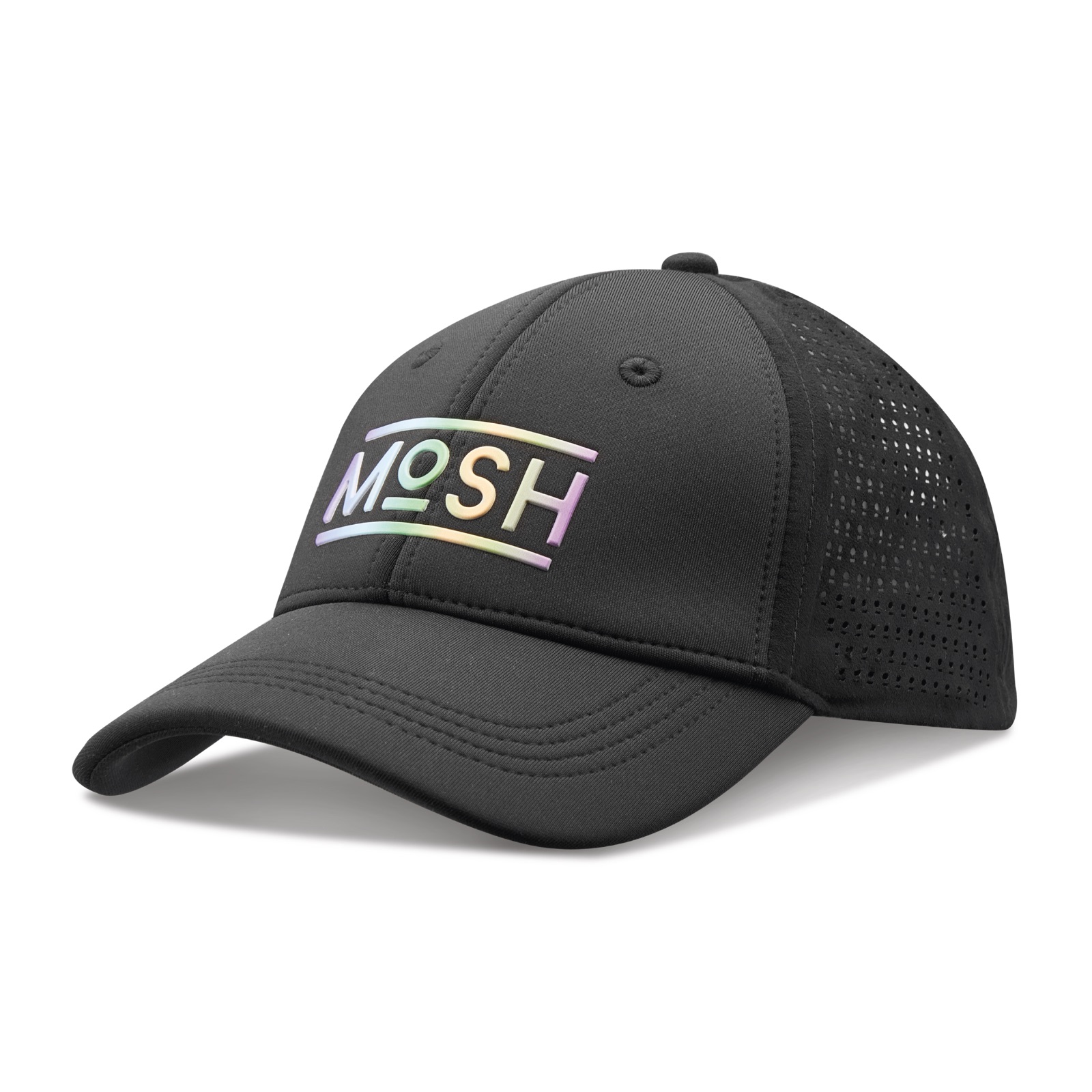 Mosh Lola 黑色氯丁橡胶PU徽标帽