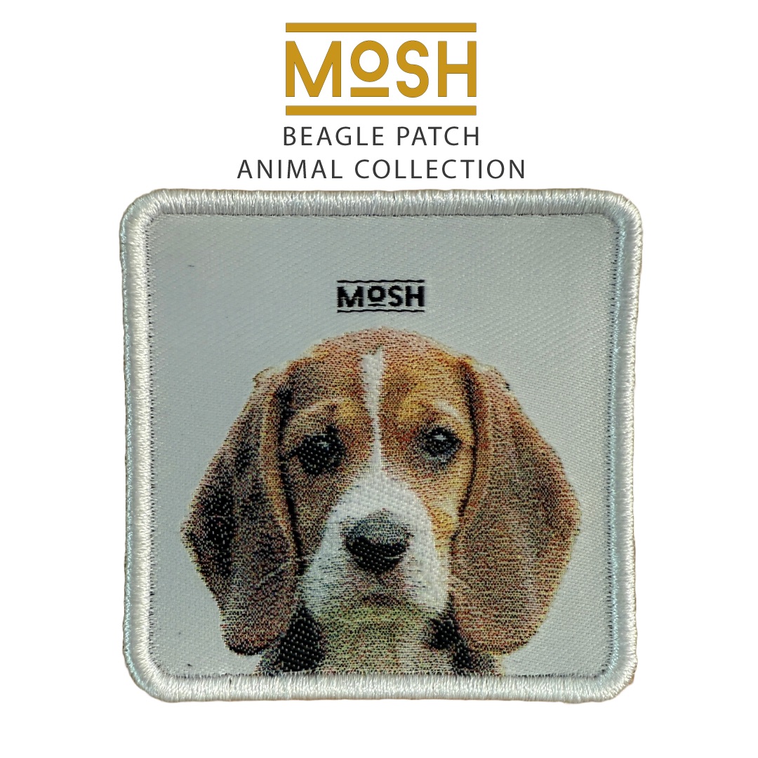 Parche cachorro Beagle Mosh: Alegría y Lealtad para tu Gorra Valentina