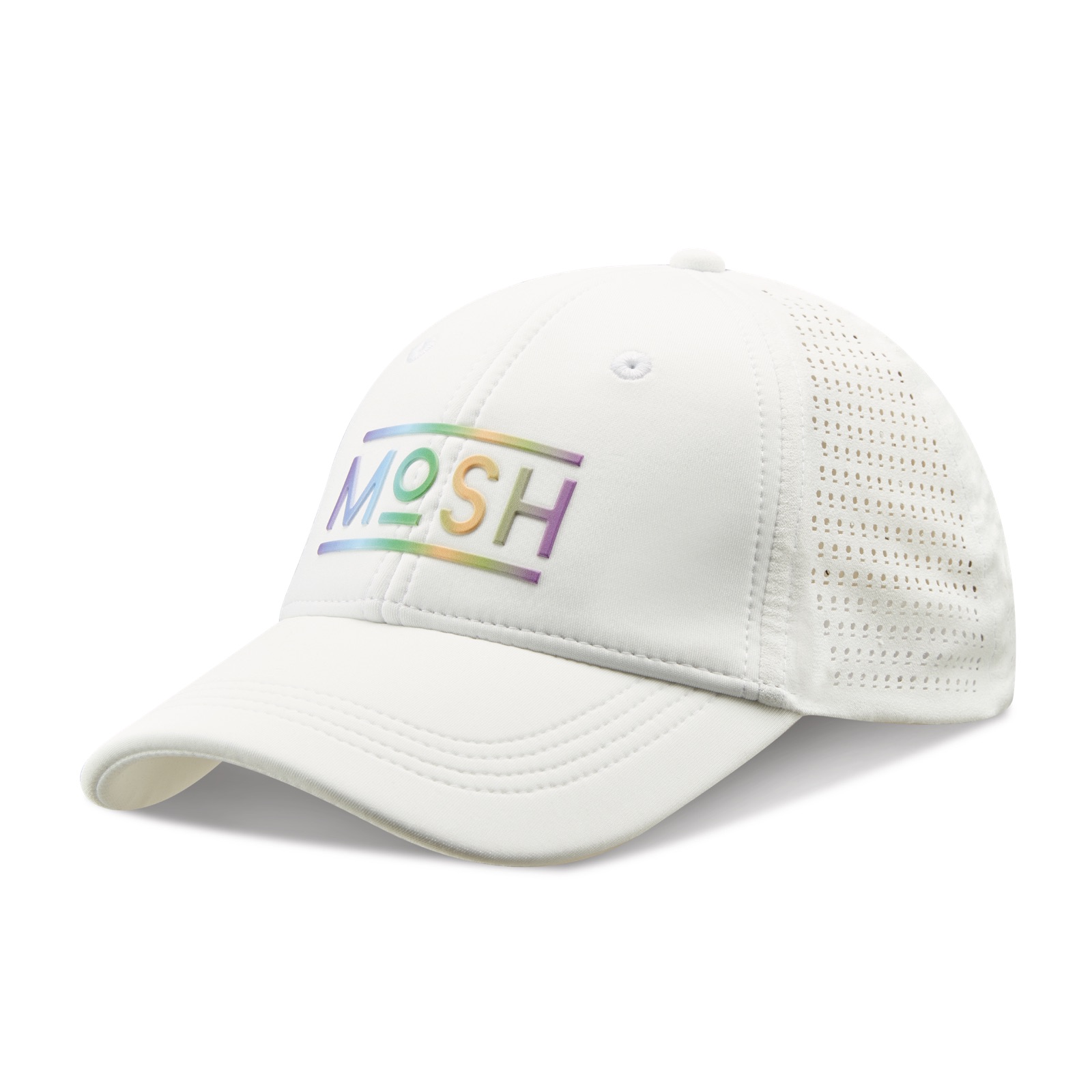 Mosh Lola 白色氯丁橡胶PU徽标帽