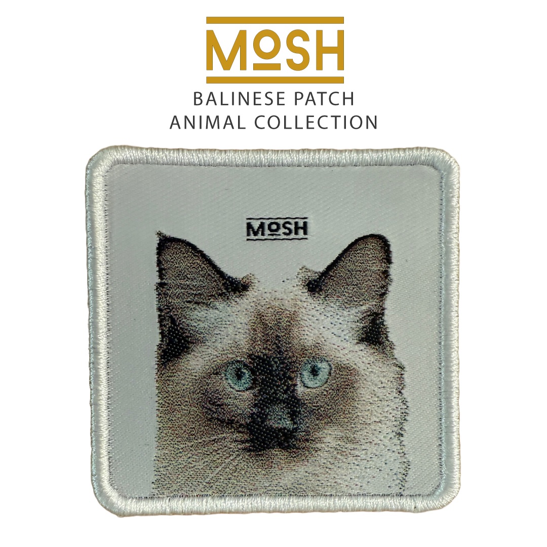 Parche Cachorro Gato Balinés Mosh: Elegancia y Comunicación