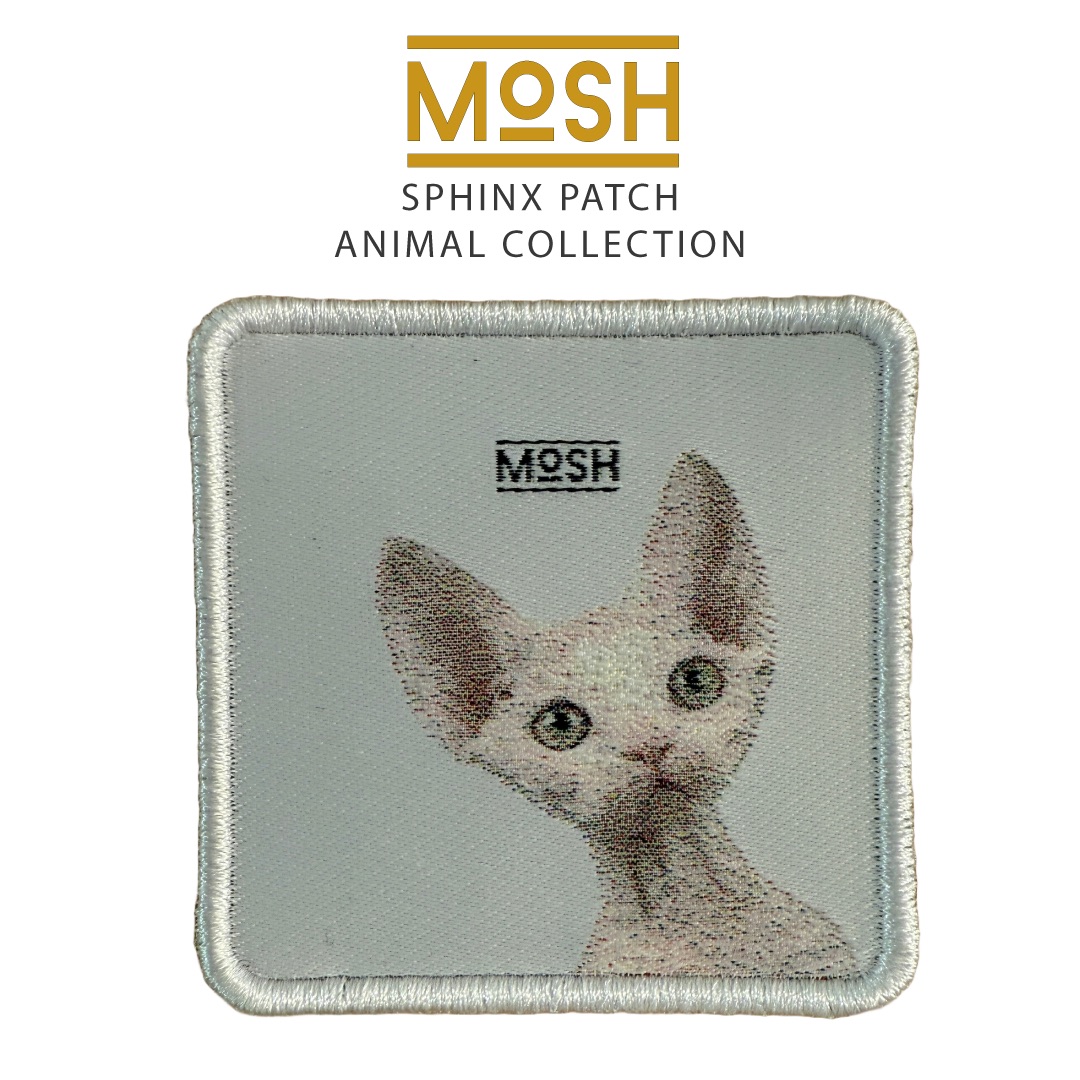 Parche Cachorro Gato Esfinge Mosh: Autenticidad y Amor Incondicional