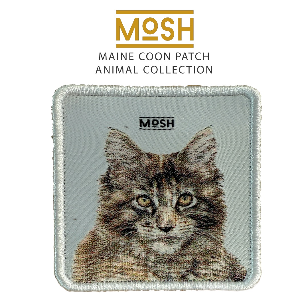 Parche Cachorro Maine Coon Mosh: Majestuosidad y Paciencia